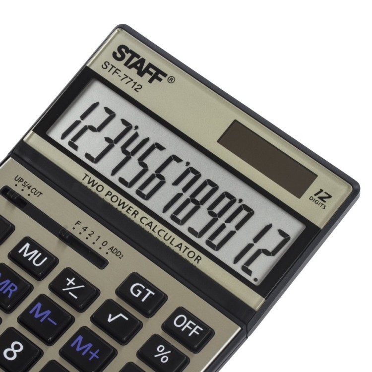 Калькулятор настольный металлический Staff STF-7712-Gold 12 разрядов 250306 (64912) Калькулятор настольный металлический Staff STF-7712-Gold 12 разрядов 250306 (64912)