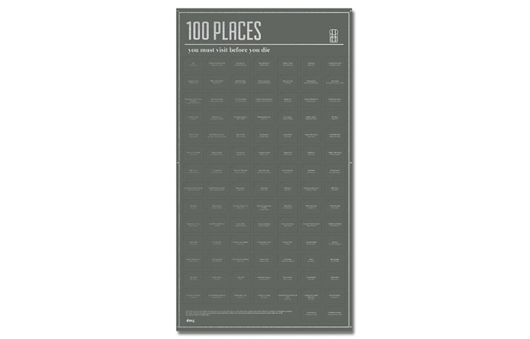 Постер «100 мест, которые нужно посетить прежде чем умереть» (52810)