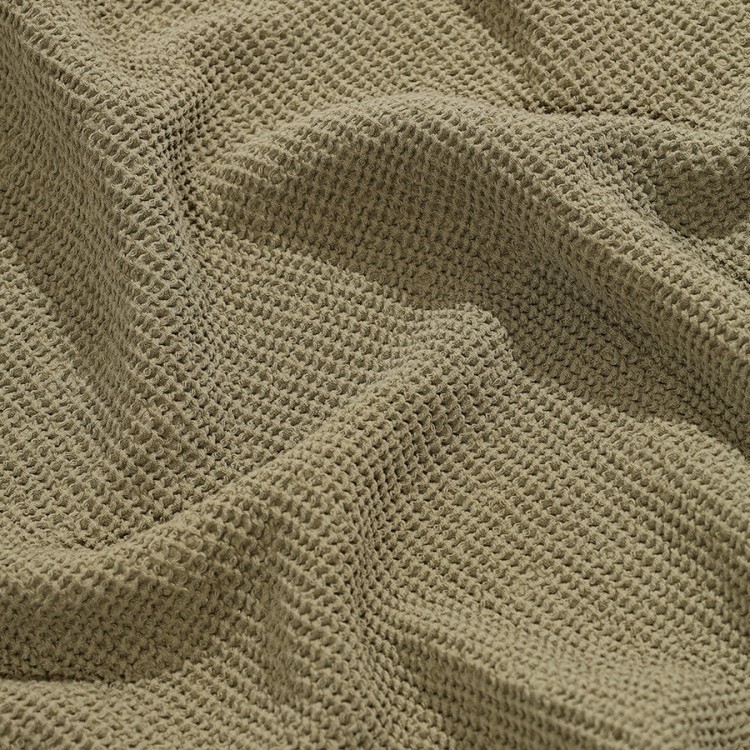 Полотенце для лица из умягченной вафли цвета хаки из коллекции essential, 30x30 см (79184)