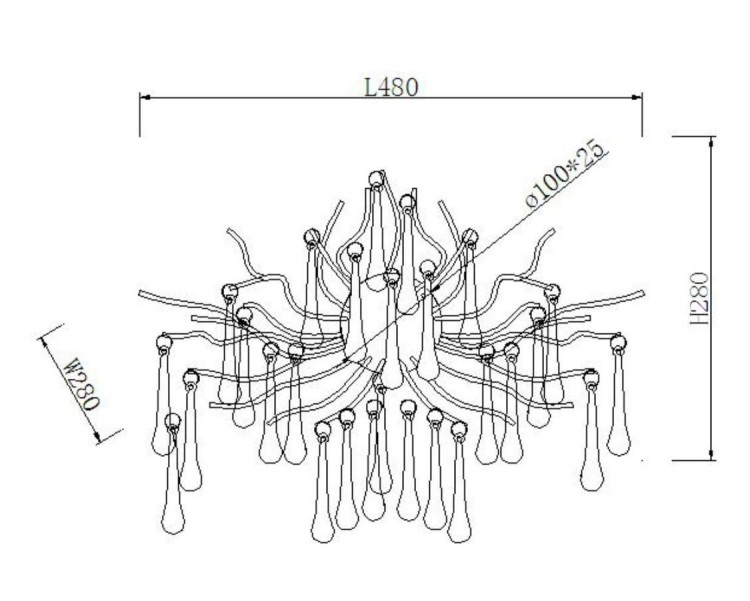Бра 50*40см, металл цвет золото (TT-00012886)