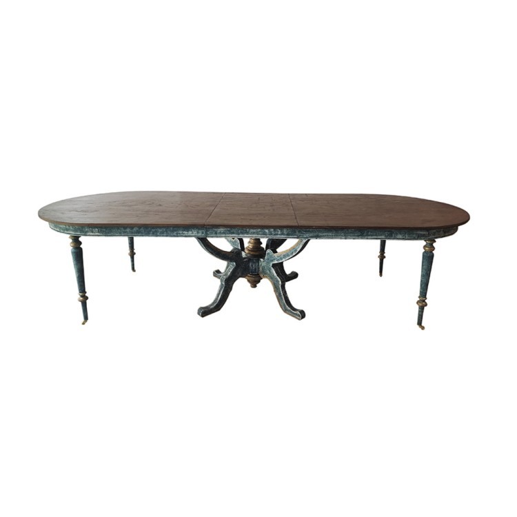 Стол LI-S10-25-42, береза, вяз, brown/grey-blue/gold, ROOMERS FURNITURE