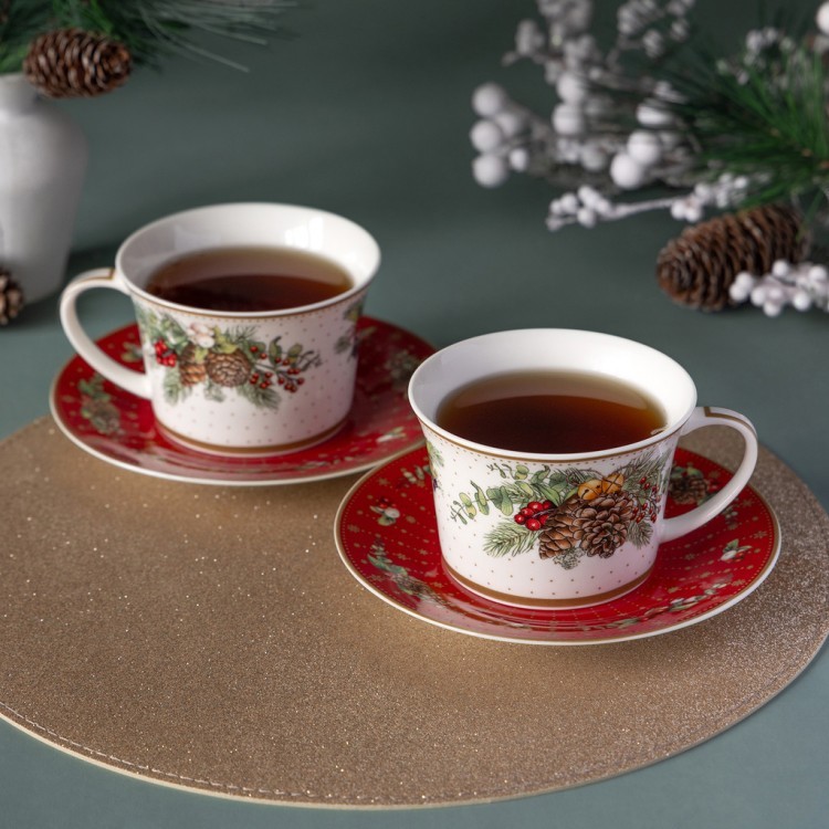 Чайный набор lefard "celebration" на 2 пер. 4 пр. 250 мл Lefard (760-817-1)