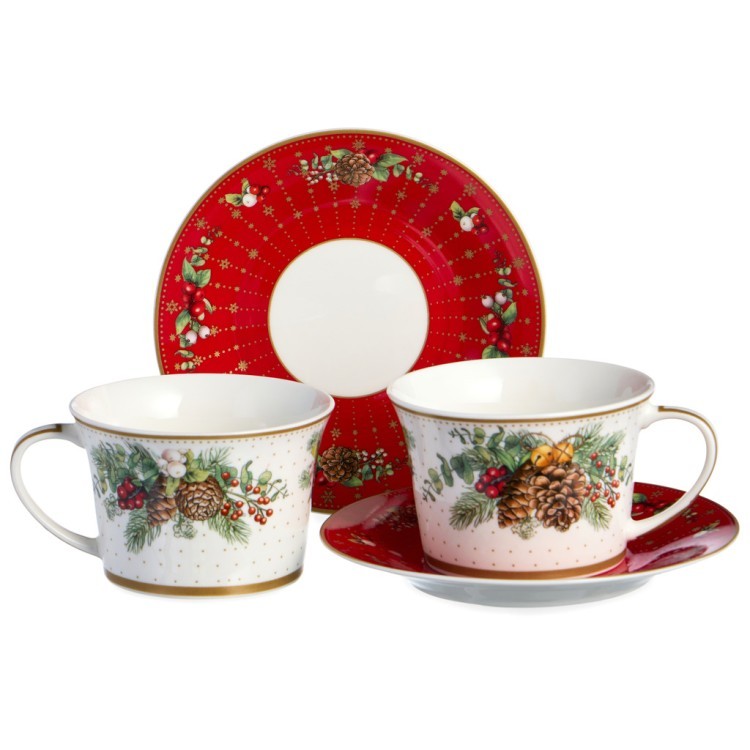 Чайный набор lefard "celebration" на 2 пер. 4 пр. 250 мл Lefard (760-817-1)