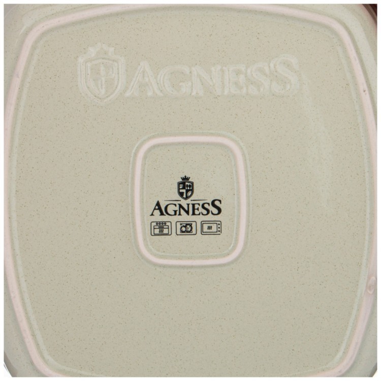 Блюдо для запекания agness "modern kitchen" квадрат. бежевое 2450 мл 28*24*7,5 см Agness (777-073)