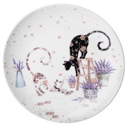 Набор тарелок закусочных lefard "лавандовые коты" 2 шт. 20,5*2 см Lefard (425-167)