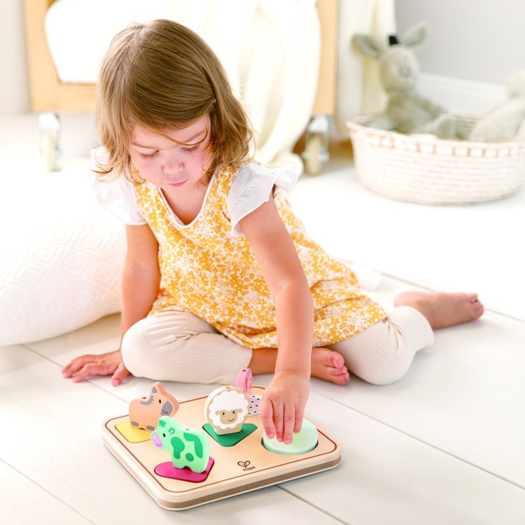 Серия Пастель - Развивалка сортер для малышей, учим цвета и домашних животных (E8536_HP)
