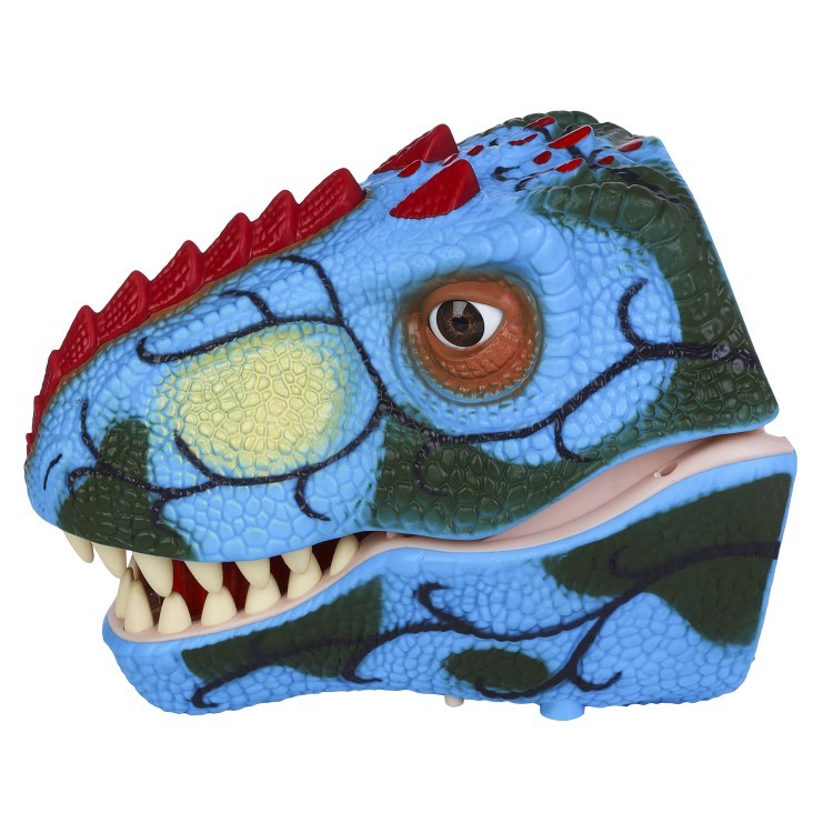 Тираннозавр (Тирекс) серии "Мир динозавров" - Игрушка на руку, генератор мыльных пузырей, синий (MM219-371)