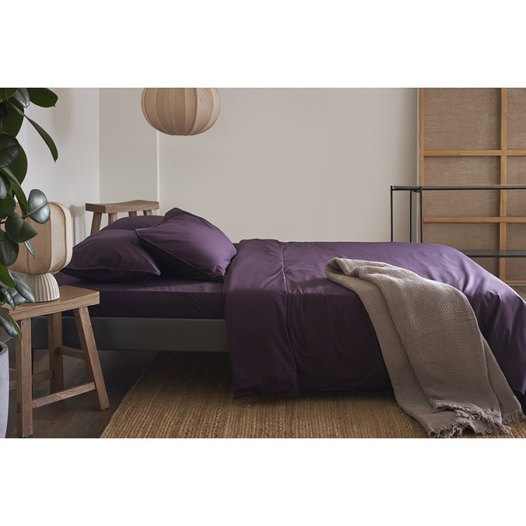 Набор наволочек из стираного перкаля сливового цвета из коллекции essential, 50х70 см (77745)