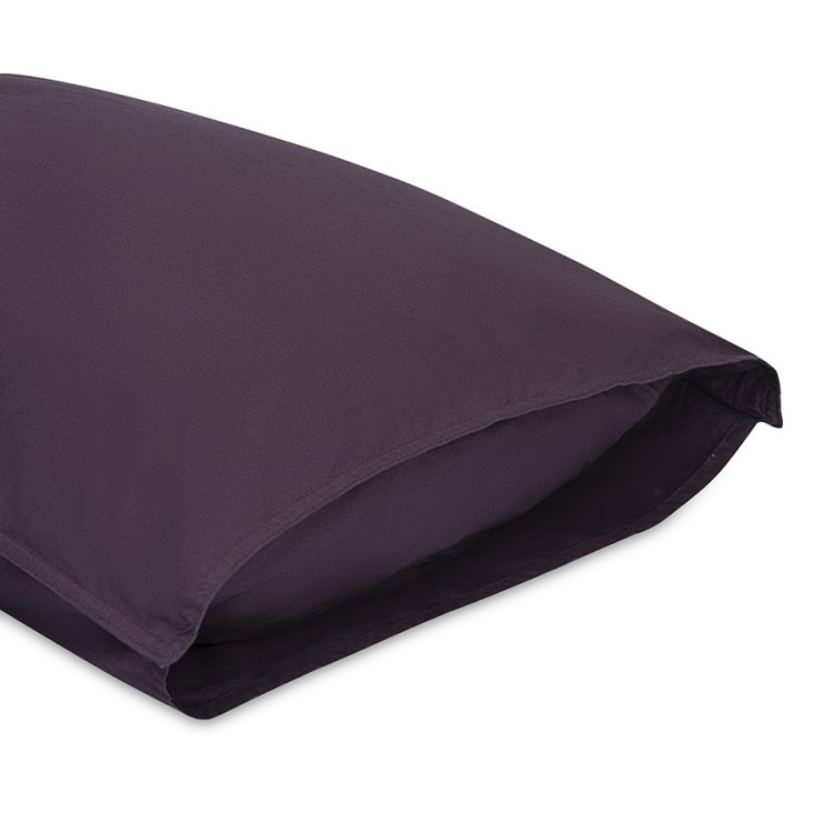 Набор наволочек из стираного перкаля сливового цвета из коллекции essential, 50х70 см (77745)