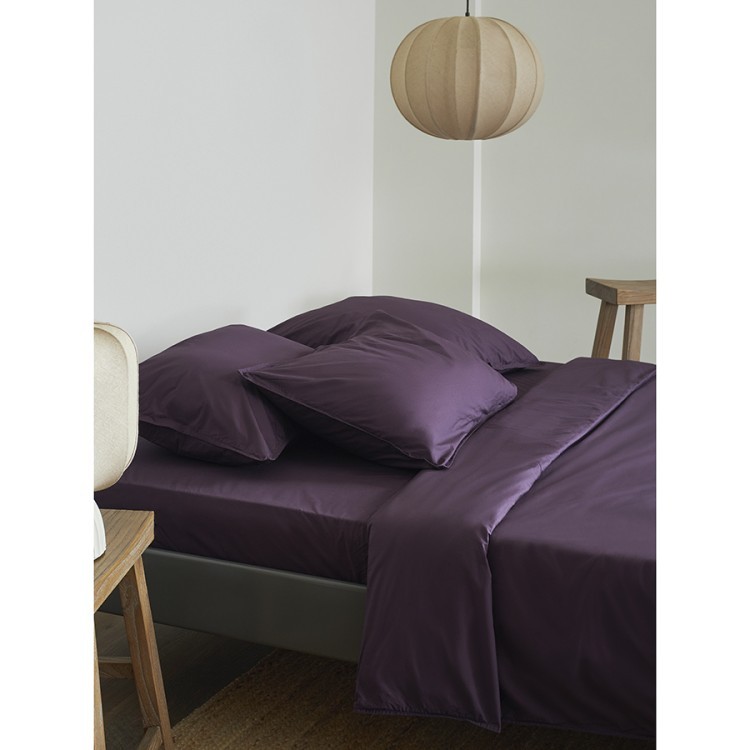 Набор наволочек из стираного перкаля сливового цвета из коллекции essential, 50х70 см (77745)