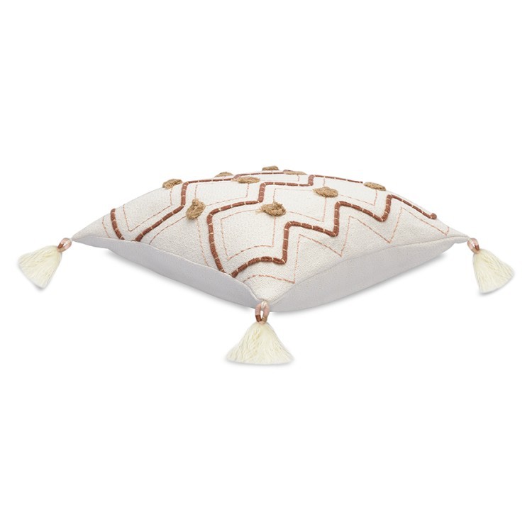 Подушка декоративная с кисточками и вышивкой geometry из коллекции ethnic, 45х45 см (75362)