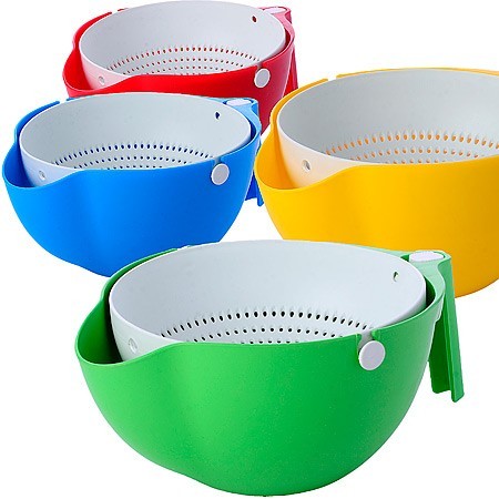 Дуршлаг с миской 2 в 1 с ручкой (RE627)