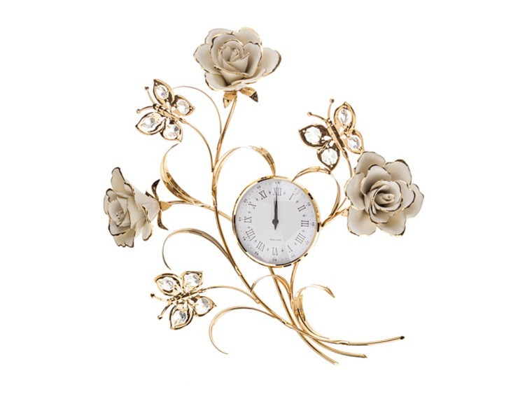 Часы настенные "розы и бабочки" высота=34 см.диаметр циферблата=11 см. Napoleon (303-100) 