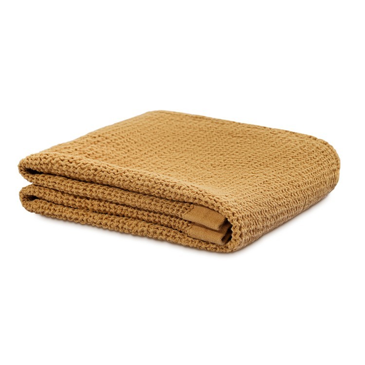 Полотенце для рук из умягченной вафли цвета охры из коллекции essential, 50x90 см (79189)