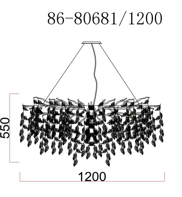 Люстра d.120*45 см, металл цвет золото (TT-00012891)