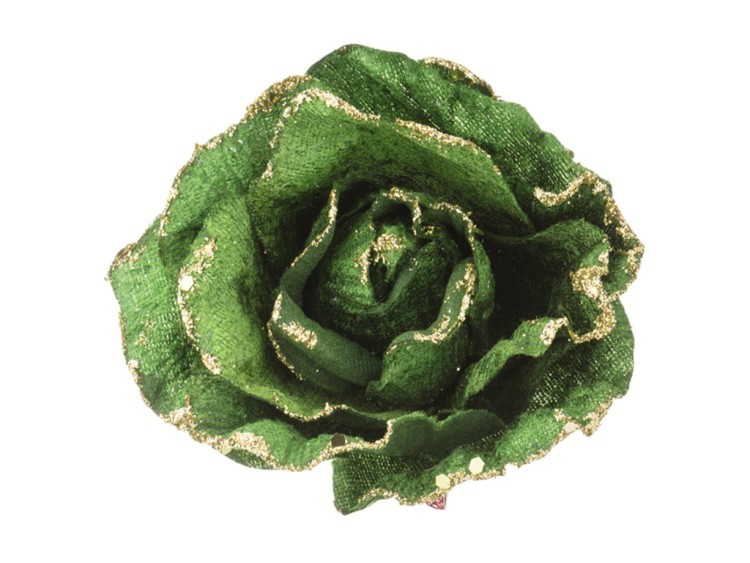 Цветок искусственный "роза" диаметр=15 cm. на клипсе (мал=48шт./кор=480шт.) Huajing Plastic (241-1859)