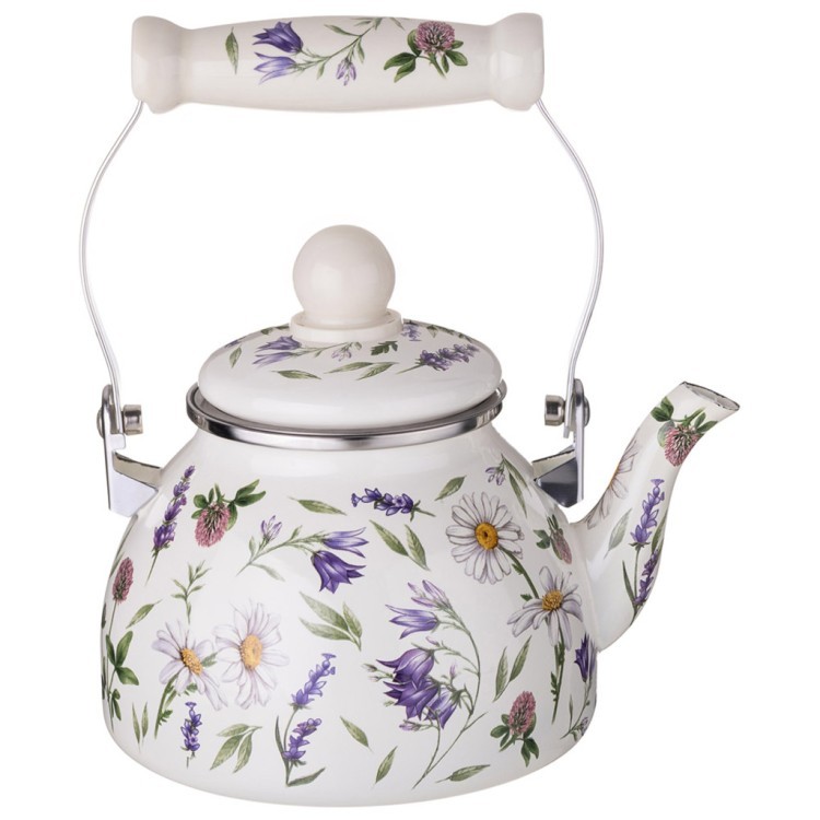 Чайник agness эмалированный со съемным фильтром из нжс серия "flower story", 1,1 л Agness (943-091)