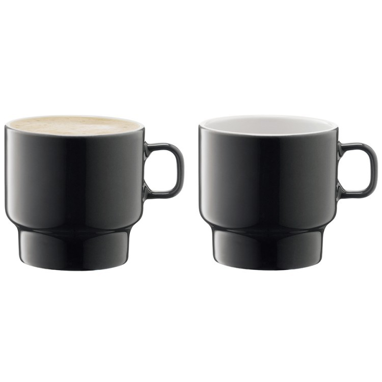 Набор чашек для кофе utility, 280 мл, серый, 2 шт. (66228)