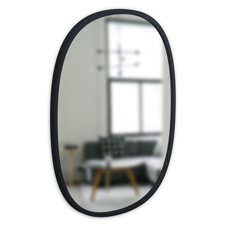Зеркало овальное hub, 45х60 см, черное (66170)