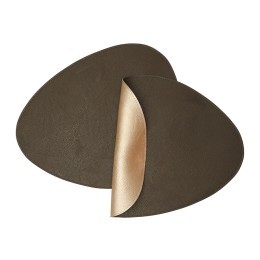 Салфетка сервировочная drop, 33х41 см, коричневая/золотистый металлик (80096)