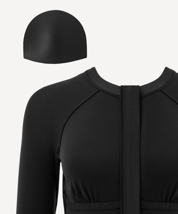 Купальник для плавания с длинным рукавом 25DEGREES Surf Black, полиамид (2134678)