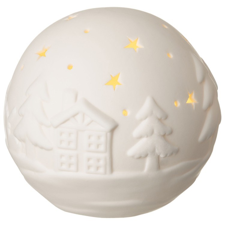 Фигурка "шар-ночник" с led-подсветкой 11,8*11,8*10,4 см Lefard (146-2322)