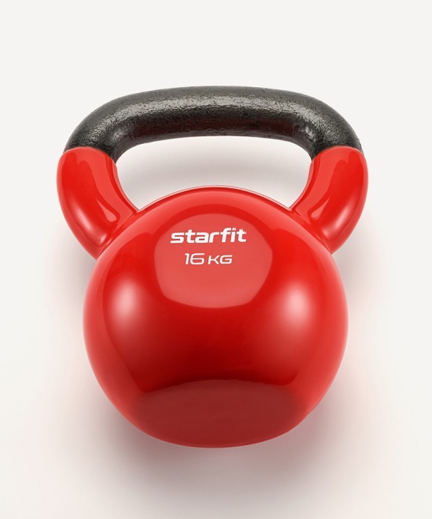 Гиря виниловая Starfit DB-401, 16 кг, красный (2103604)