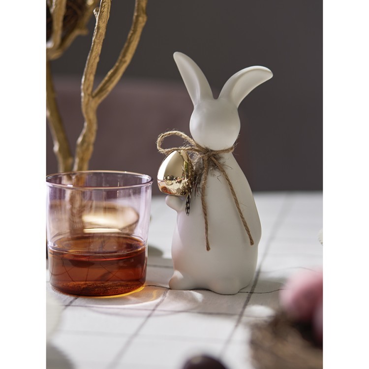 Декор пасхальный из фарфора easter bunny из коллекции essential, 7,7х6,9x17 см (77385)