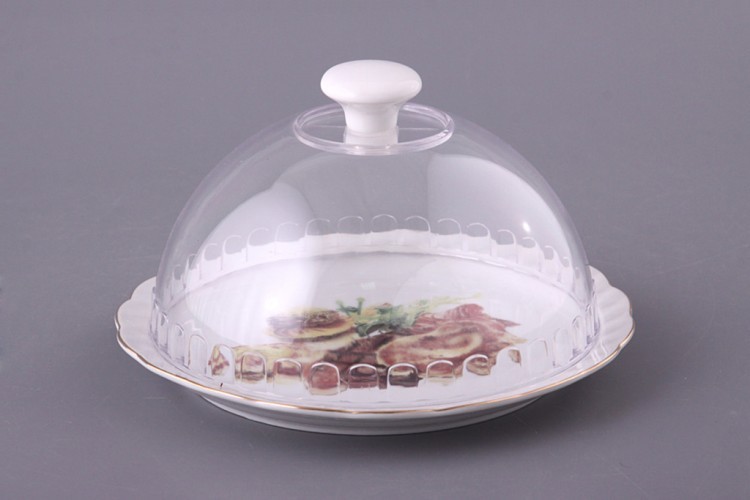 Блюдо для кулича  с крышкой диаметр=18 см.высота=11 см. Porcelain Manufacturing (178-804) 
