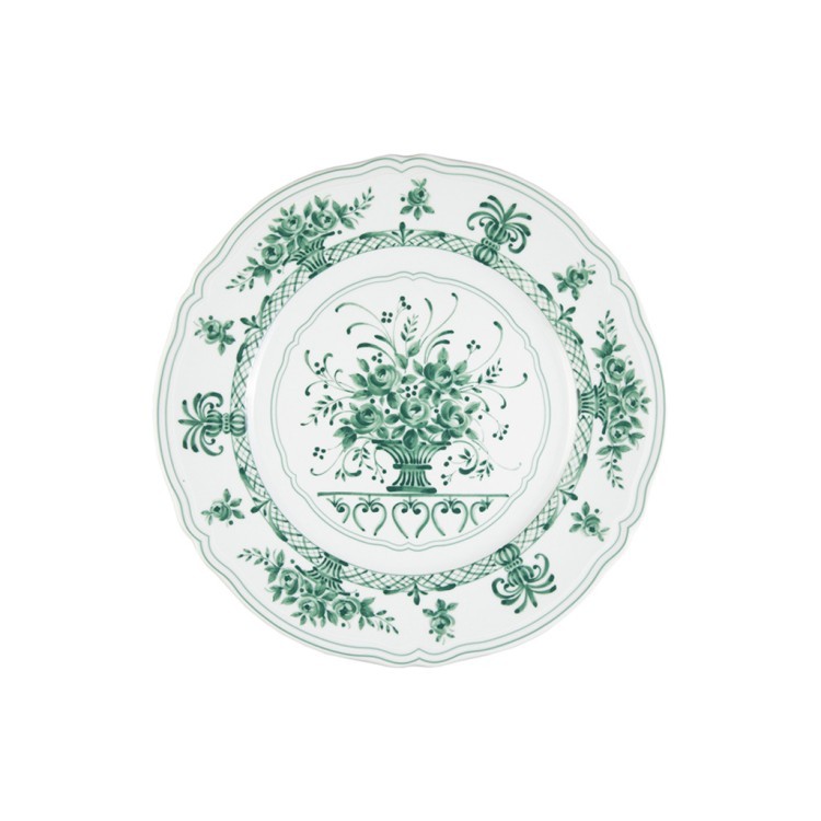 Тарелка LANT032VD002210, 21 см, фарфор, white, green, LE COQ