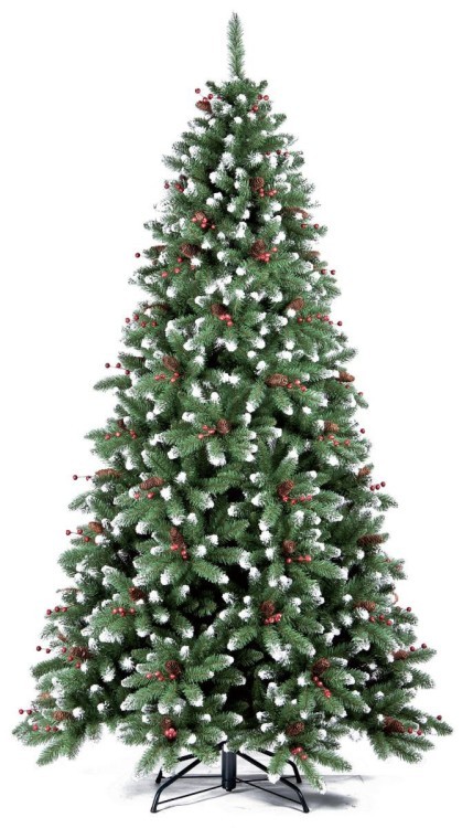 Ель Royal Christmas Seattle заснеженная шишки/ягоды 525210 (210 см) (52633)