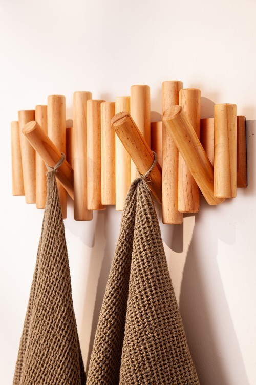 Полотенце для рук из умягченной вафли цвета хаки из коллекции essential, 50x90 см (79190)