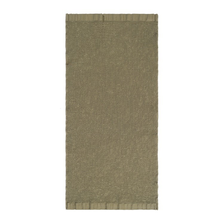 Полотенце для рук из умягченной вафли цвета хаки из коллекции essential, 50x90 см (79190)