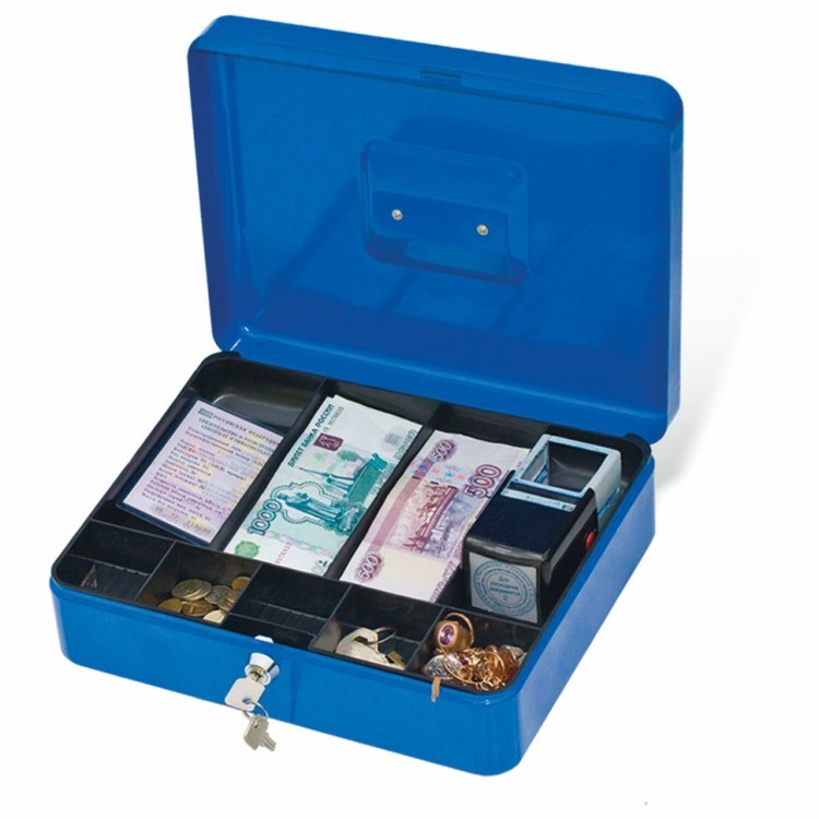 Ящик для денег Brauberg 90х240х300 мм синий 290336 (1) (71872) Ящик для денег Brauberg 90х240х300 мм синий 290336 (1) (71872)
