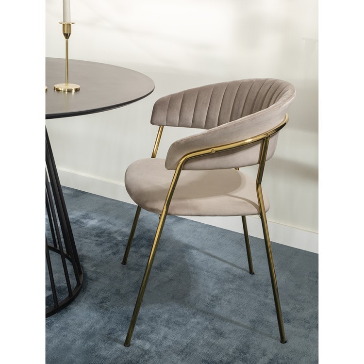 Стул stefany, велюр, серый (75795) Стул stefany, велюр, серый (75795)