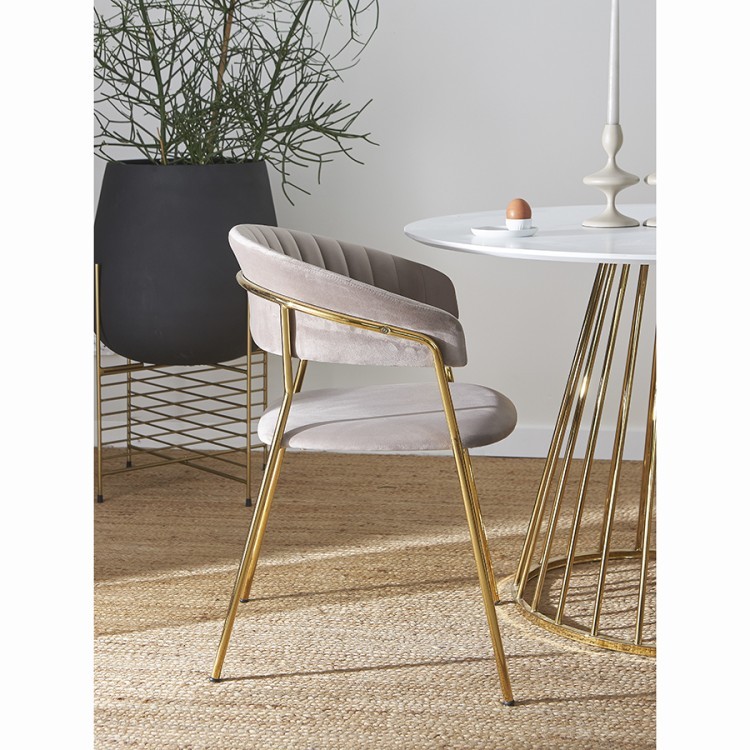 Стул stefany, велюр, серый (75795) Стул stefany, велюр, серый (75795)