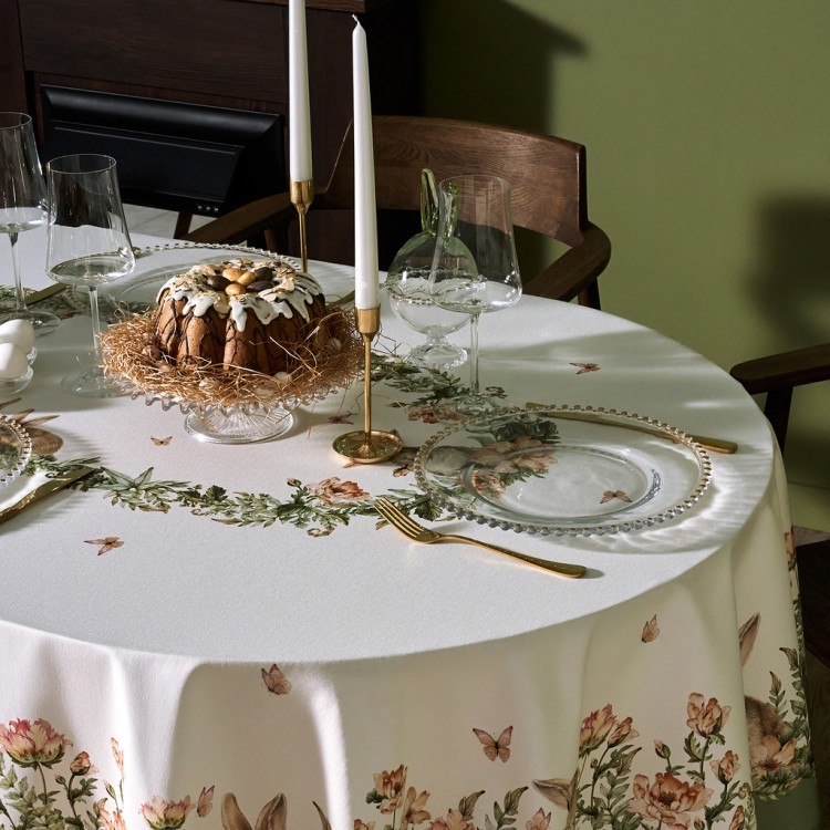 Скатерть овальная "sense",160х220см, 100% хлопок, твил c пропиткой (850-753-41) 