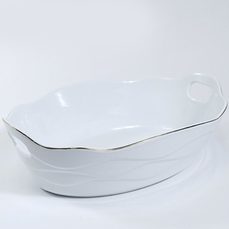 Блюдо сервировочное для подачи керамика 32х21х8,5 LR (90043-332)