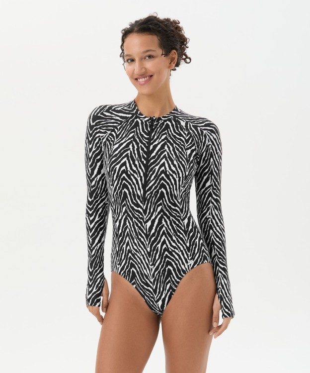 Купальник для плавания с длинным рукавом 25DEGREES Surf Black/White, полиамид (2134685)
