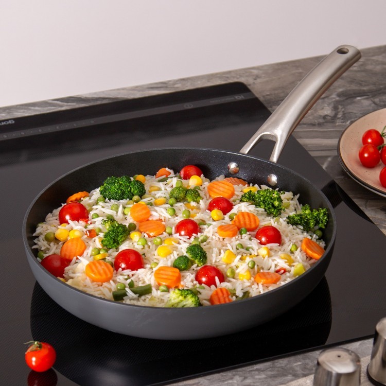 Сковорода c антипригар. 3х слойным покрыт. daikin, серия "chef" agness 28*5.0cm, анодирован.алюминий Agness (947-109)