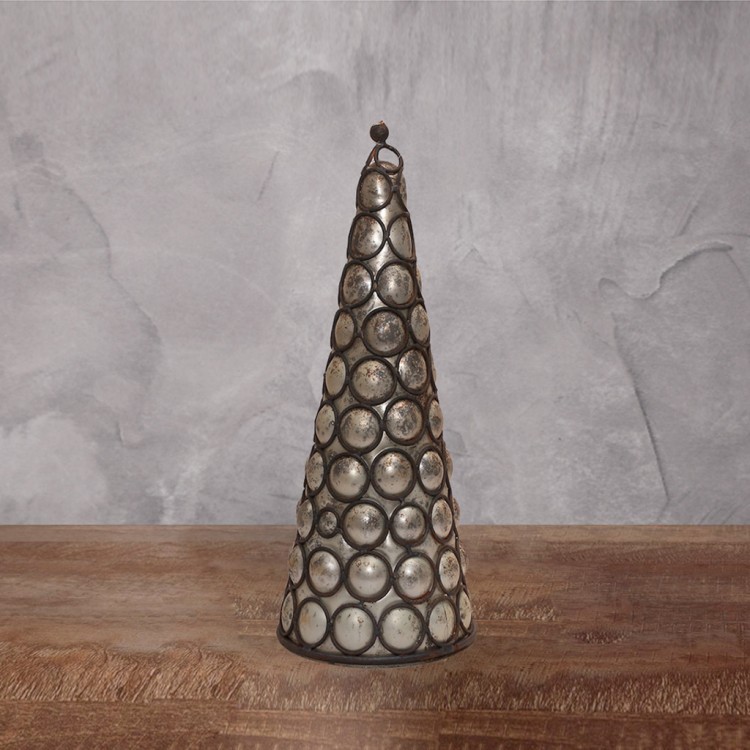 Новогодний декор ель G19270, стекло, silver/gold, ROOMERS FURNITURE