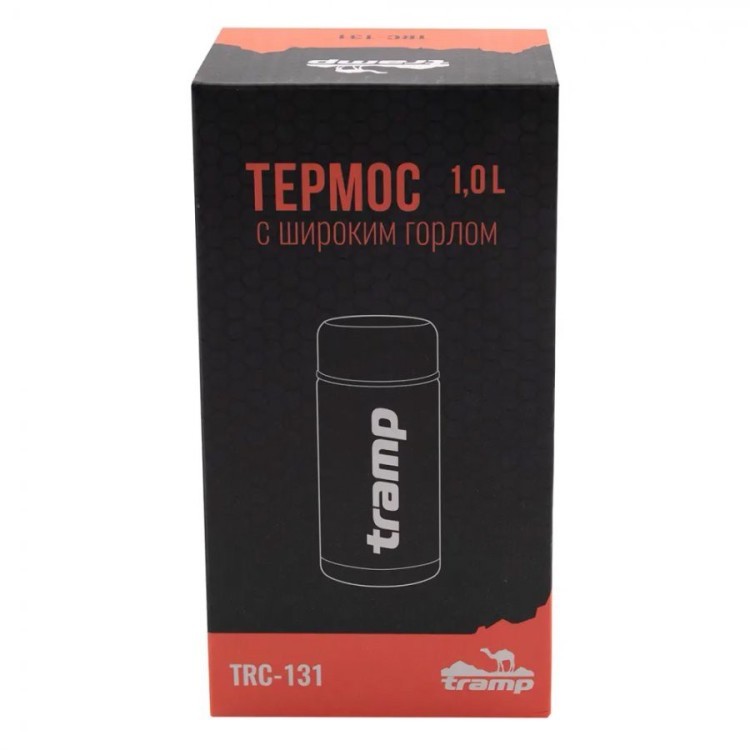 Термос Tramp с широким горлом 1л серый TRC-131 (88085) Термос Tramp с широким горлом 1л серый TRC-131 (88085)