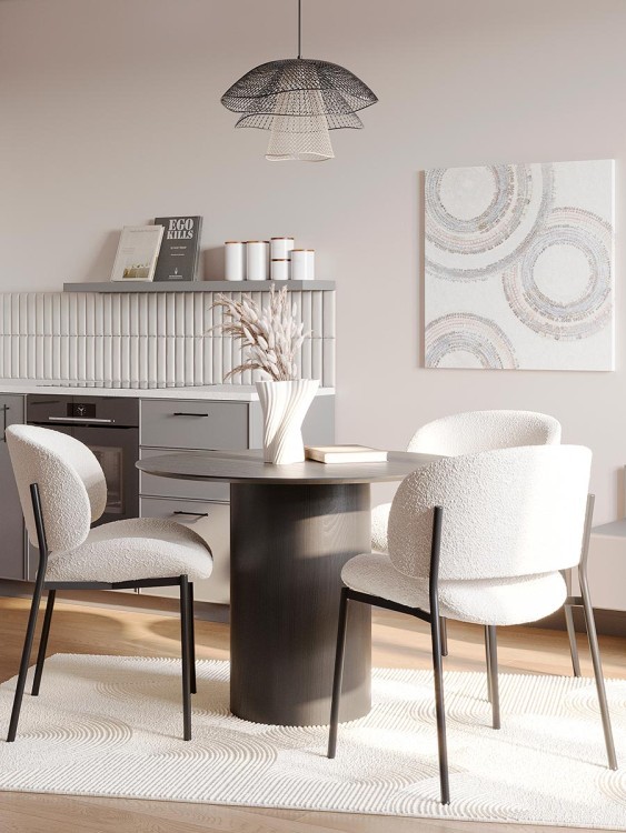 Стул embrace, букле, молочный (78901)