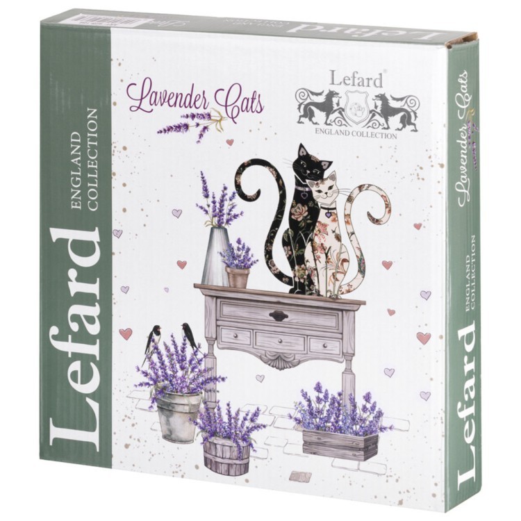 Набор тарелок закусочных lefard "лавандовые коты" 2 шт. 20,5*2 см Lefard (425-166)