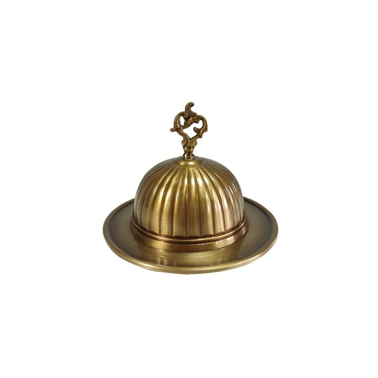 Емкость для икры 10519NIC/AB, 14, латунь, стекло, Antique brass, ROOMERS TABLEWARE