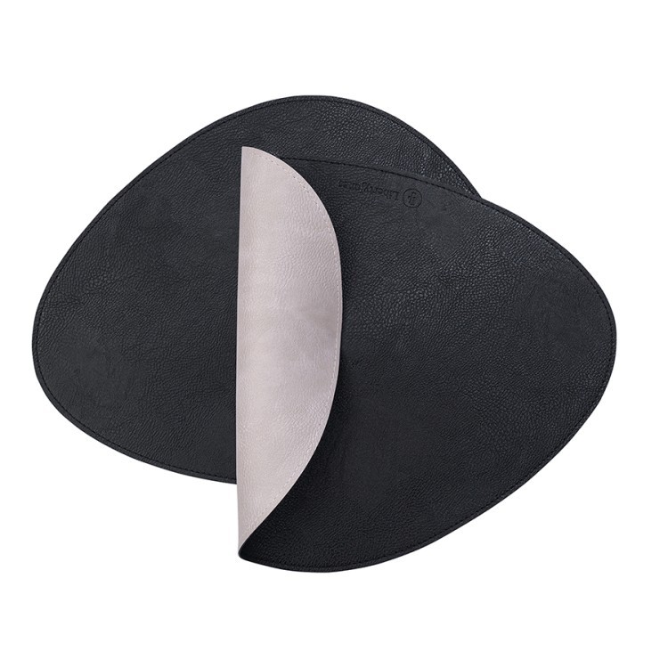 Салфетка сервировочная drop, 33х41 см, черная/светло-серая (80099)