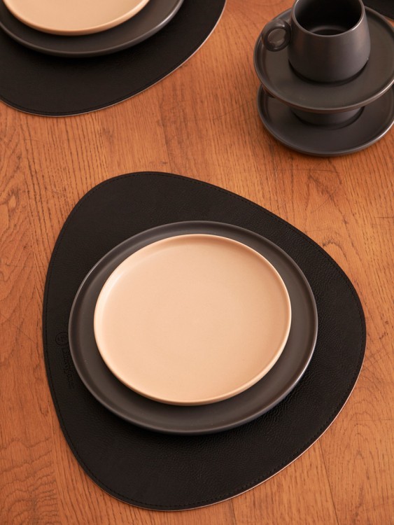 Салфетка сервировочная drop, 33х41 см, черная/светло-серая (80099)