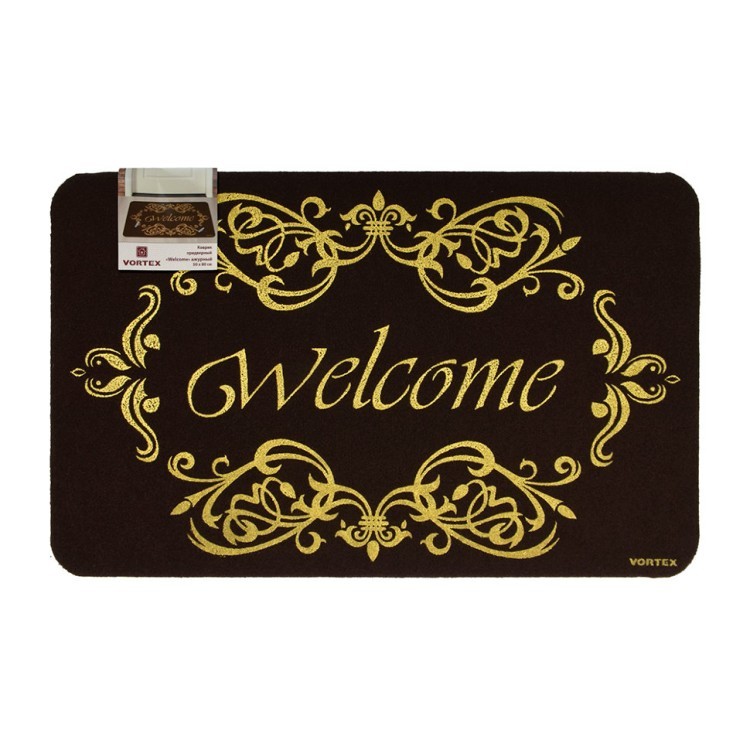 Коврик придверный Vortex Welcome ажурный 50х80 см 24257 (72517) Коврик придверный Vortex Welcome ажурный 50х80 см 24257 (72517)