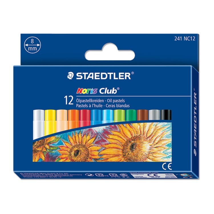 Пастель масляная художественная Steadtler Noris club 12 цветов круглое сечение 241 NC12 (69523)