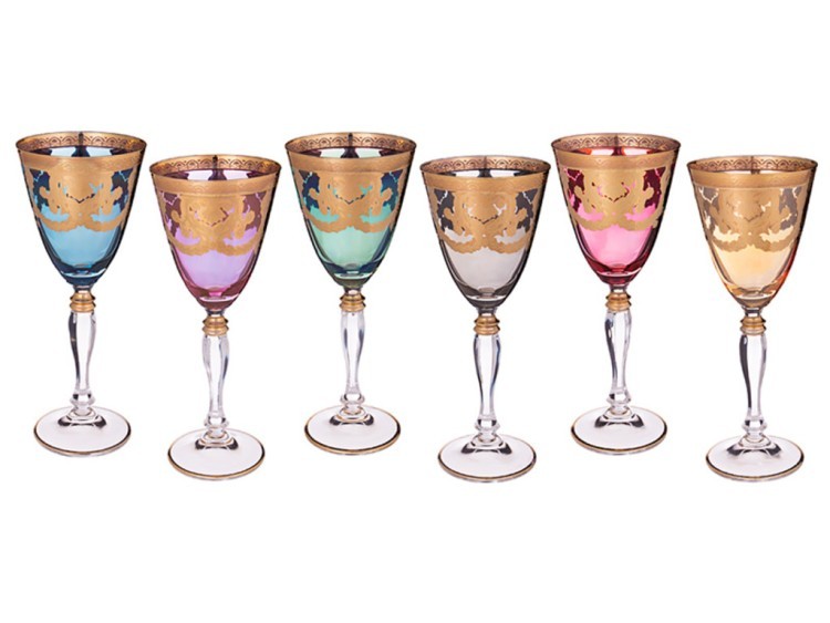 Набор бокалов для вина из 6 шт. "венециано" 250 мл. высота=21 см. ART DECOR (326-014)